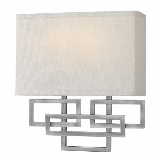 LANZA Art Deco style wall light - antique nickel