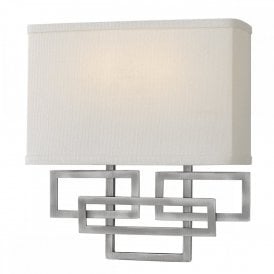 LANZA Art Deco style wall light - antique nickel