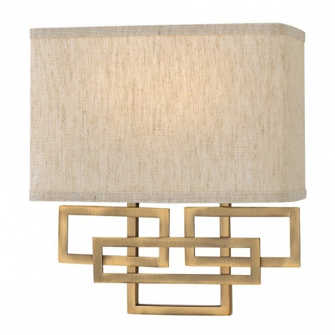 LANZA Art Deco style wall light - brushed bronze