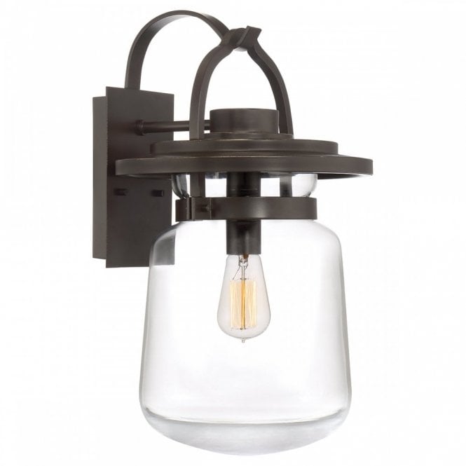 LASALLE Large Bronze with Clear Glass Wall Lantern