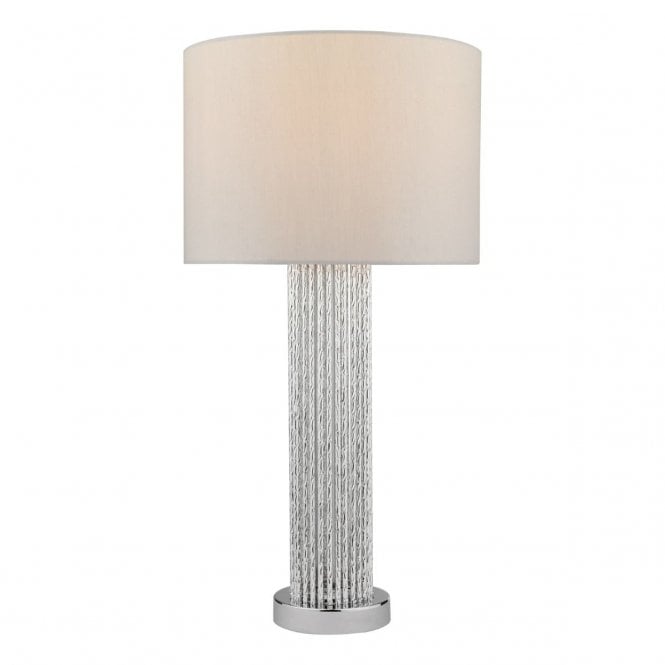 Lazio Polished Chrome Table lamp Complete with shade