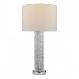 Lazio Polished Chrome Table lamp Complete with shade