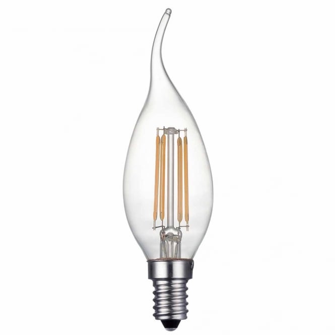 LED CANDLE BULB very low energy 4 watt SES candle bulb with bent tip - dimmable