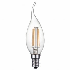 LED CANDLE BULB very low energy 4 watt SES candle bulb with bent tip - dimmable