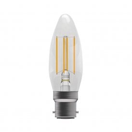 LED clear filament candle bulb (BC/B22 - Dimmable)