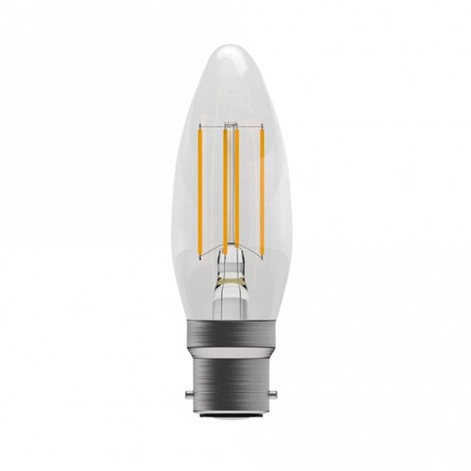 LED Filament Clear Candle Bulb - BC/B22
