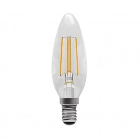 LED Filament Clear Candle Bulb SES/E14