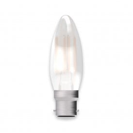 LED filament satin candle bulb (BC/B22)
