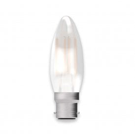 LED satin filament candle bulb (BC/B22 - Dimmable)