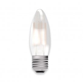LED satin filament candle bulb (ES/E27 - Dimmable)