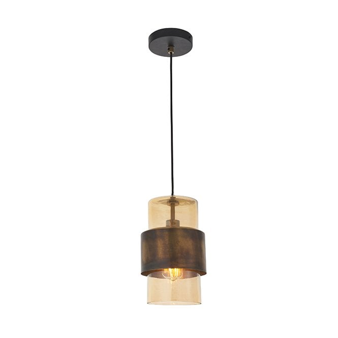 LENKER Antique Brass Patina Pendant