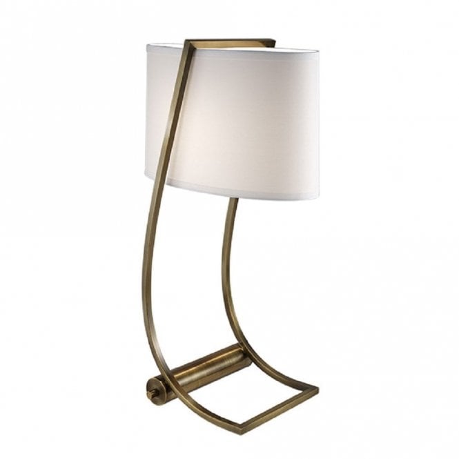 LEX antique brass desk lamp or book light with USB port