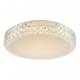 modern clear faceted plastic flush ceiling light