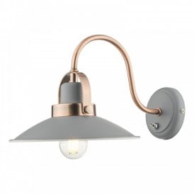 Liden Single Light in Graphite Grey and Polished Copper
