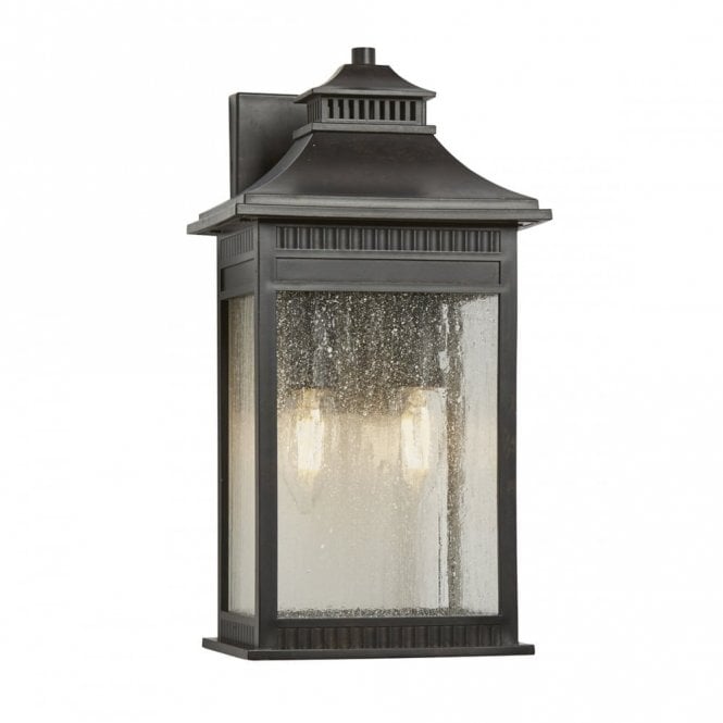 LIVINGSTON traditional bronze wall lantern for outdoor coastal areas - medium