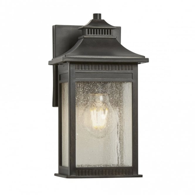 LIVINGSTON traditional bronze wall lantern for outdoor coastal areas - small