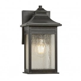 LIVINGSTON traditional bronze wall lantern for outdoor coastal areas - small