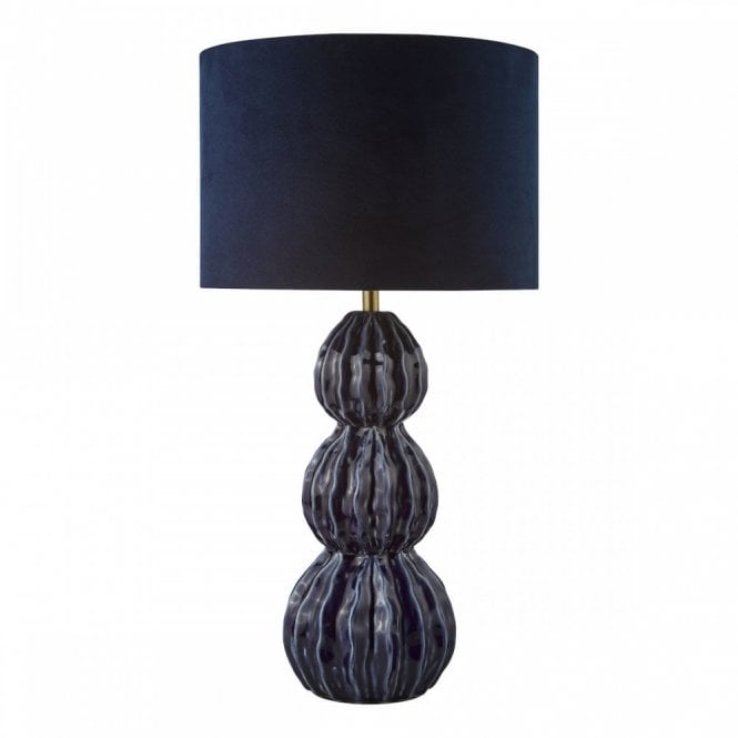 Lorelai Blue Ceramic Table Lamp with Shade