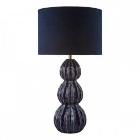 blue ceramic table lamp