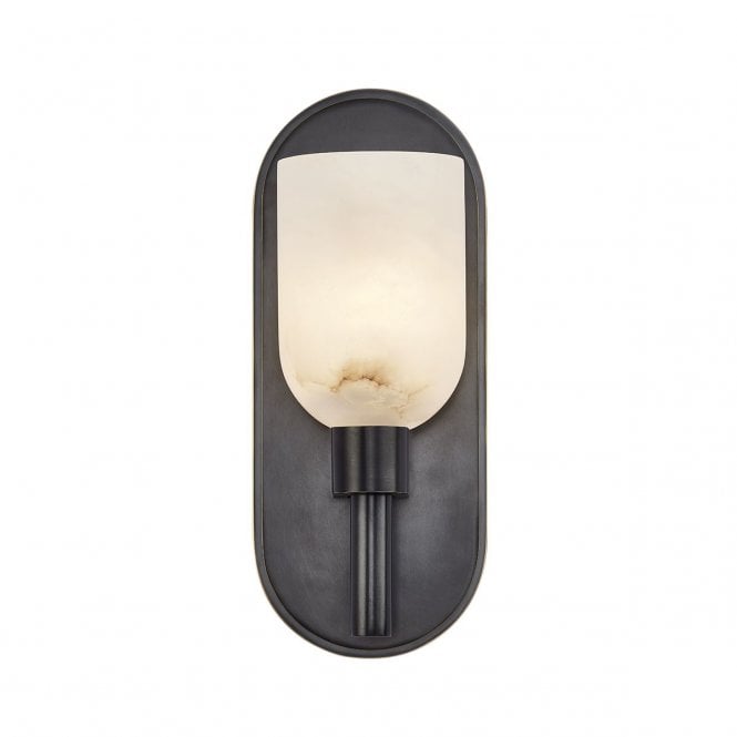 Lucian Urban Bronze and Alabaster Wall Light