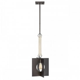 LUDLOW 1 Light Ceiling Pendant Light | Brushed Graphite
