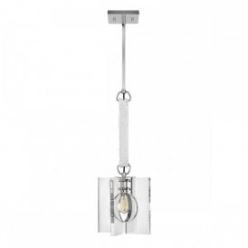 LUDLOW 1 Light Ceiling Pendant Light | Polished Nickel
