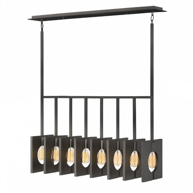 LUDLOW 8 Light Ceiling Pendant Bar | Brushed Graphite