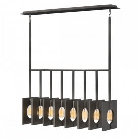 LUDLOW 8 Light Ceiling Pendant Bar | Brushed Graphite