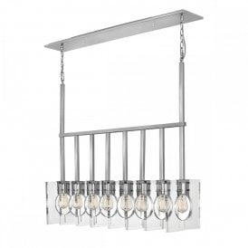 LUDLOW 8 Light Ceiling Pendant Bar | Polished Nickel