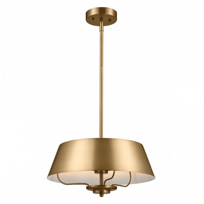 Luella 3lt Duo-Mount Pendant in Brass