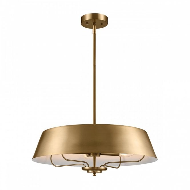 Luella 4lt Duo-Mount Pendant in Brass