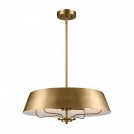 Luella 4lt Duo-Mount Pendant in Brass