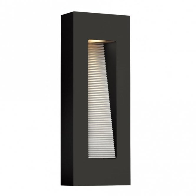LUNA modern LED outside wall light - aluminium with satin black finish