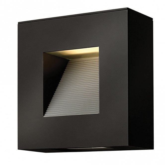LUNA modern LED outside wall light - aluminium with satin black finish