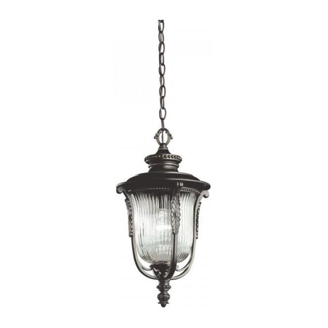 LUVERNE traditional bronze garden or porch chain lantern