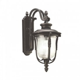 LUVERNE traditional medium bronze garden wall lantern, IP44