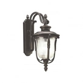 LUVERNE traditional medium bronze garden wall lantern, IP44