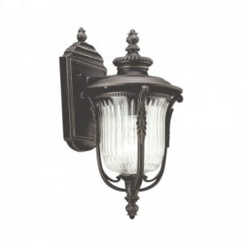 LUVERNE traditional small bronze garden wall lantern, IP44