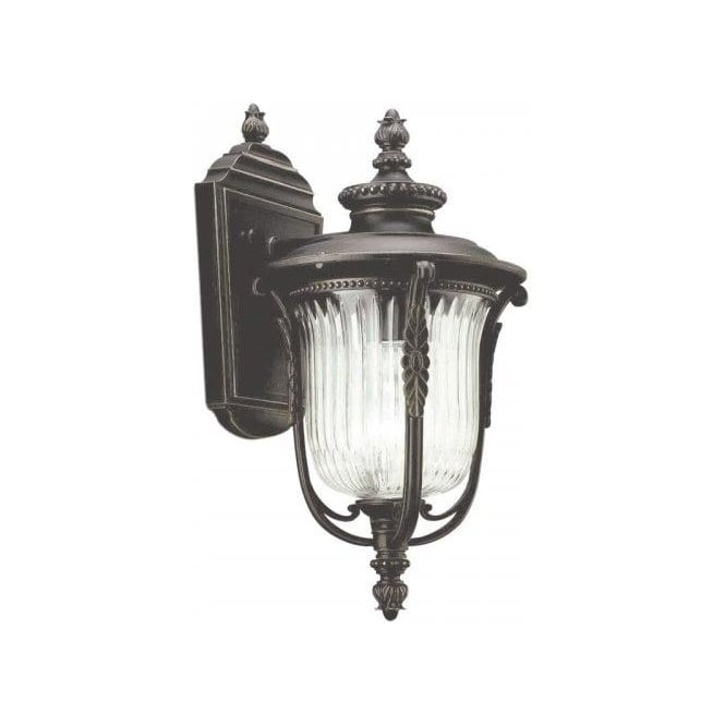 LUVERNE traditional small bronze garden wall lantern, IP44