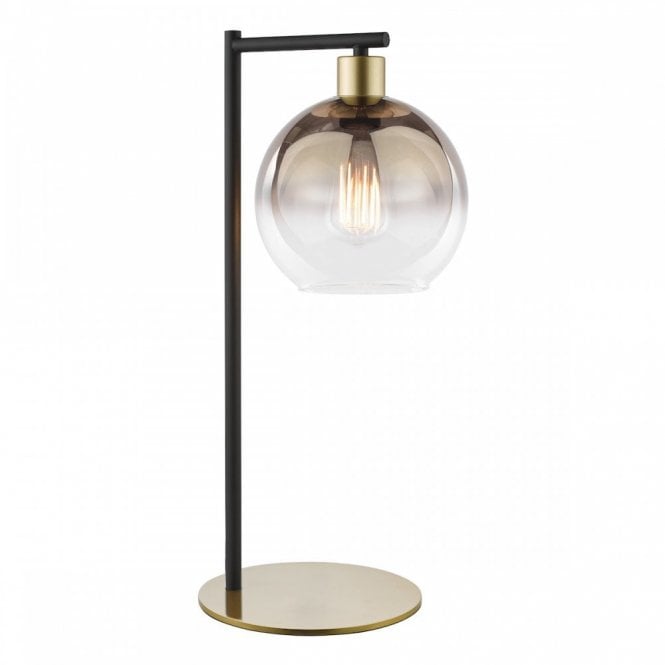 Lycia Table Lamp in Satin Gold with Gold Ombre Glass