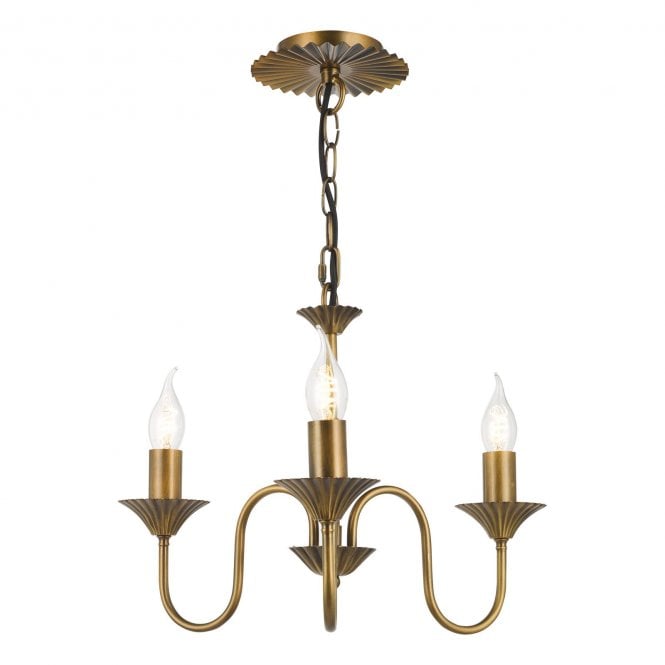 Lydian 3 Light Antique Bronze Ceiling Pendant (Fitting Only)