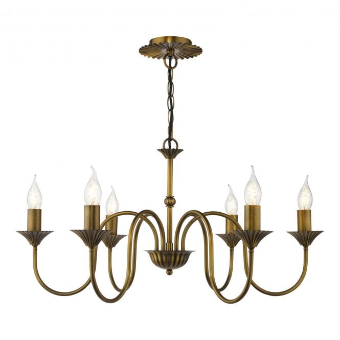 Lydian 6 Light Antique Bronze Ceiling Pendant Fitting Only)