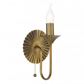 vintage style bronze wall sconce with sunburst design 
