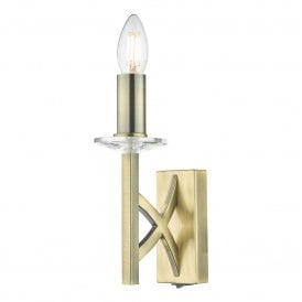 LYON Wall Light | Antique Brass | Crystal