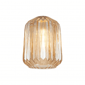 vintage amber textured cylinder glass light shade for E27 suspension 