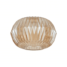 contemporary amber textured glass light shade for E27 suspension 
