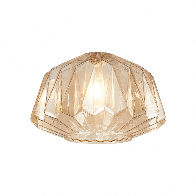 Maddy Amber Origami Trapezium Glass Shade
