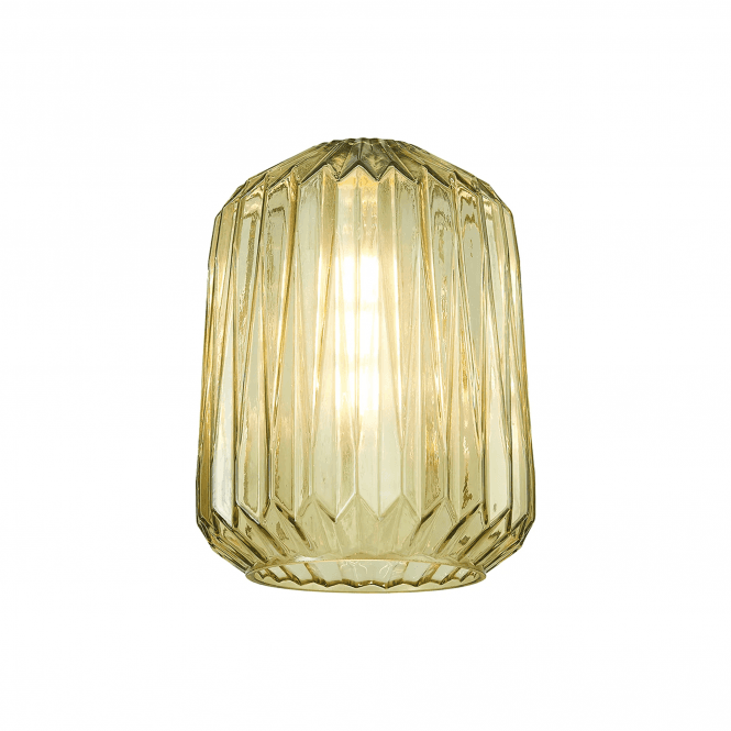 Maddy Moss Green Origami Cylinder Glass Shade