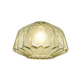 vintage inspired green cut glass light shade