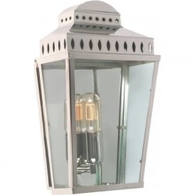 MANSION HOUSE traditional polished nickel exterior garden wall lantern